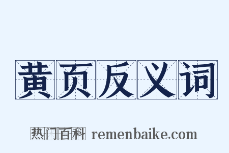 黄页反义词是什么意思的图片